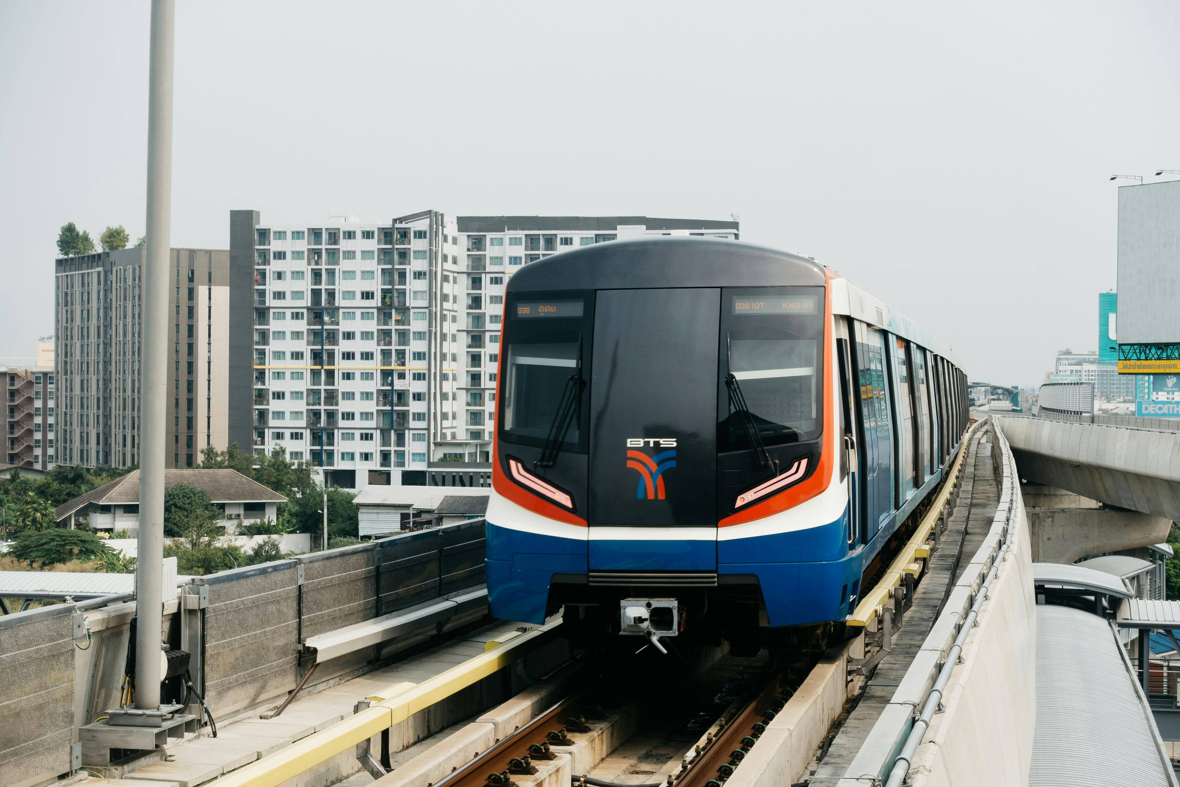 A BTS Skytrain in Bangkok